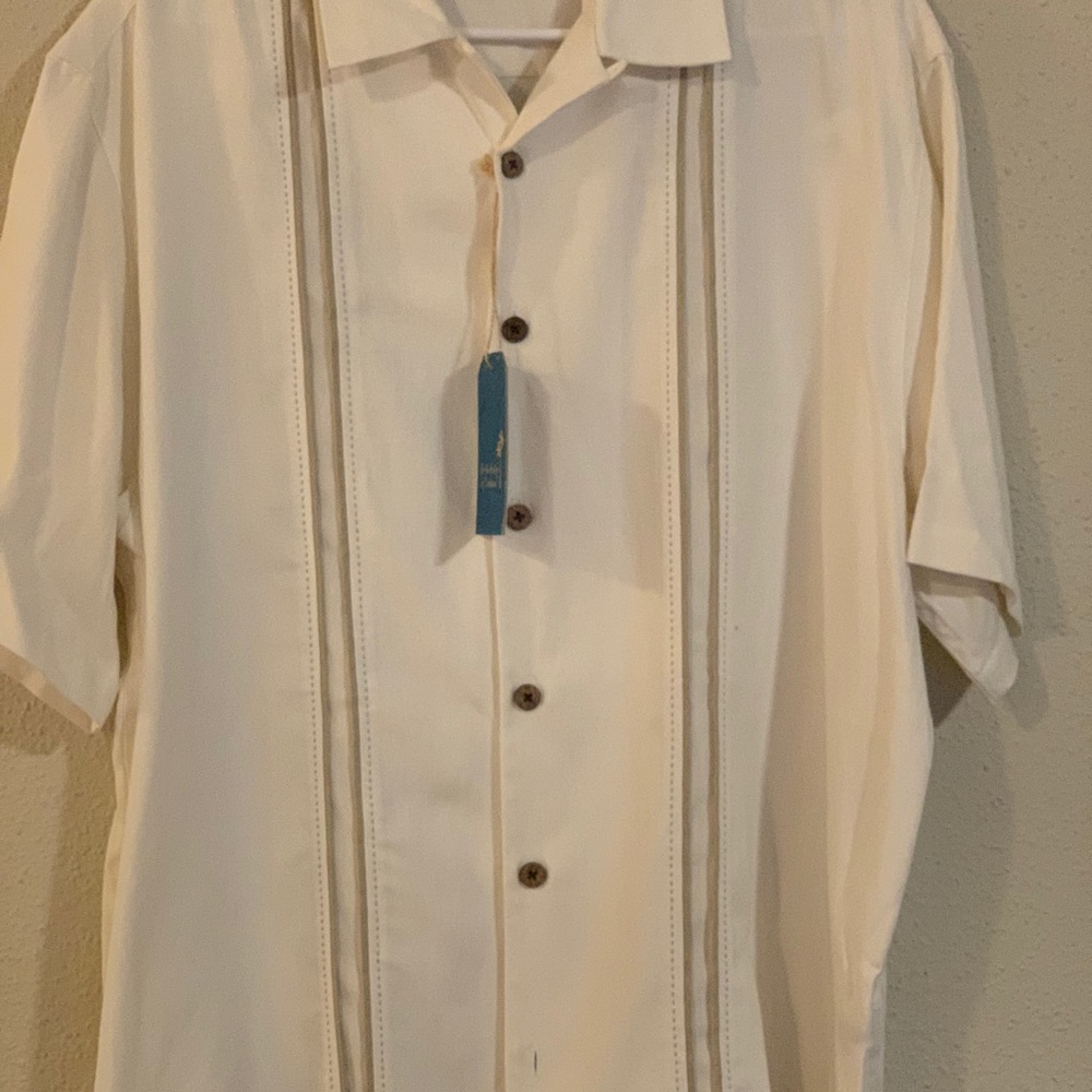 Caribbean Silk Blend  Shirt ivory
